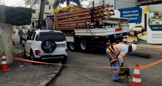 Acidente na rua Conselheiro Otaviano
