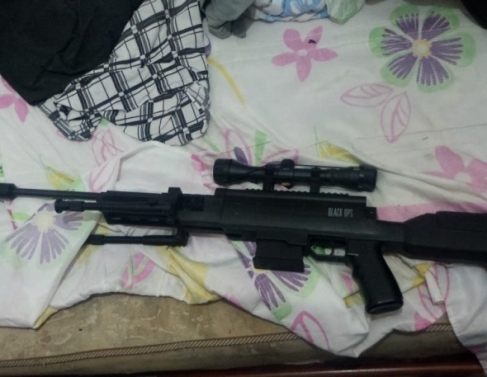 Materiais apreendidos em residncia do subtenente