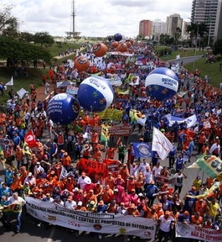 Protesto contra Temer em Brasília