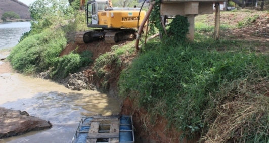 Rio Pomba baixou drasticamente
