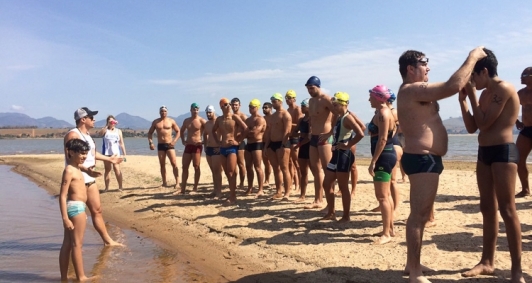 Travessia de natação em Lagoa de Cima