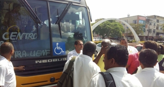 Rodovirios em protesto no centro