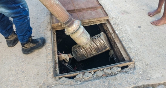 Drenagem de águas da chuva no Santa Rosa