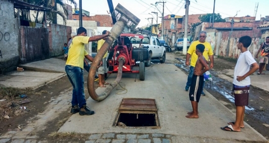 Drenagem de águas da chuva no Santa Rosa
