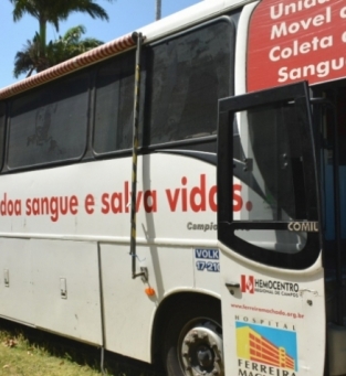Unidade móvel do Hemocentro