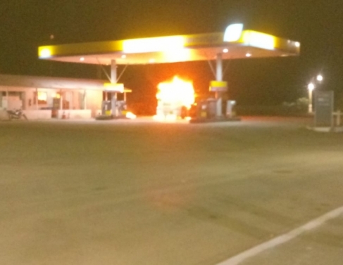Incidente acontece em posto de gasolina