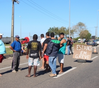 Protesto de caminhoneiros em Campos