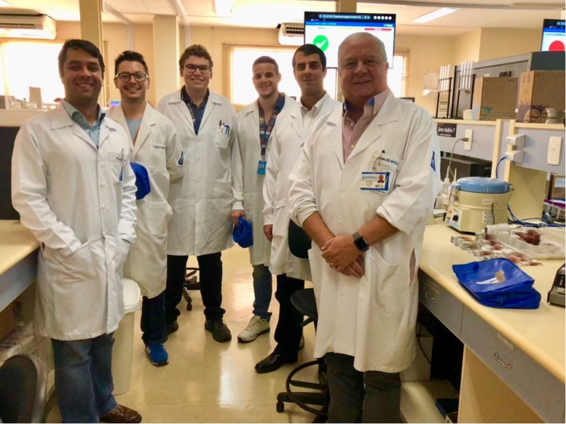 Pesquisadores da Fiocruz, com diretores do Plinio Bacelar, Dr. Carlos, Pedro e Renato