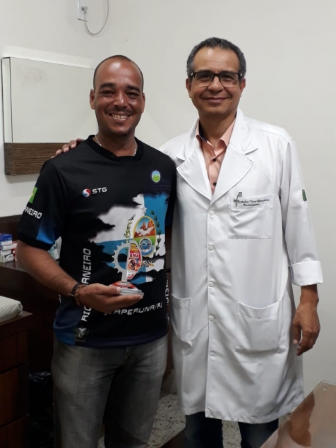 Fernando Superação e o cardiologista Nino Crebylon