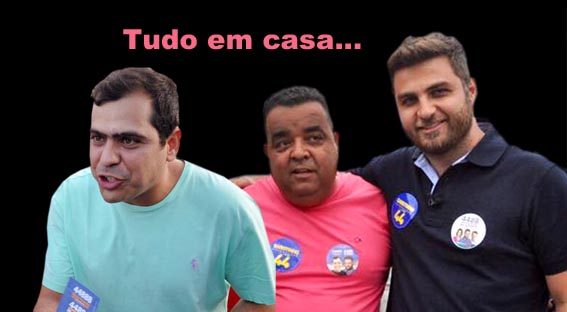 Bruno Dauaire, Paulo Henrique Barreto Barbosa (PH) e Wladimir Garotinho cultivam fortes e antigos laos eleitorais e de cargos (Arte/Somos)