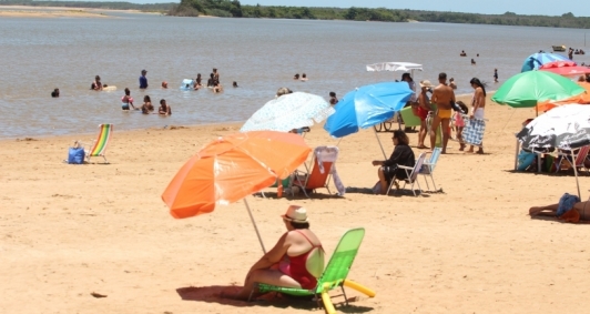 Lagoa de Garga foi opo para o dia de calor