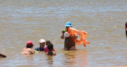 Lagoa de Garga foi opo para o dia de calor
