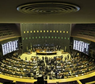 Plenário da Câmara em votação da Reforma da Previdência