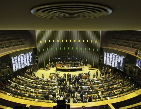 Plenário da Câmara em votação da Reforma da Previdência