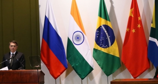 O presidente da republica, Jair Bolsonaro durante Conselho Empresarial do BRICS 