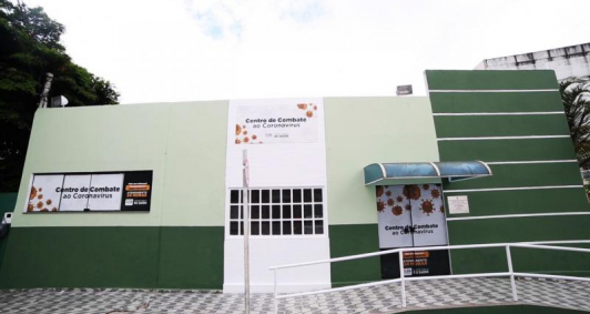 Centro de Combate ao Coronav&iacute;rus em SJB