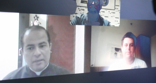 Padre Claudiomar Silva falou via Skype
