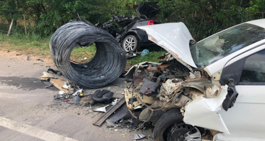 Acidente na BR 101 (Foto: caro Barbosa)