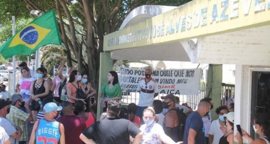 Protesto de comerciantes em Campos (Fotos: Genilson Pessanha)