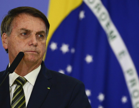 O presidente da Repblica, Jair Bolsonaro, durante a solenidade de posse dos ministros da Justia e Segurana Pblica; e da Advocacia-Geral da Unio no Palcio do Planalto
