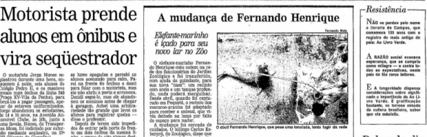 Editorial do O Globo, na página 12, de 15 de junho de 1994, sobre a Ao Livro Verde.