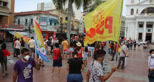 Protesto contra Bolsonaro (Foto: Rodrigo Silveira)