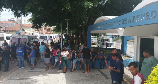 Manifestação de motoristas de vans