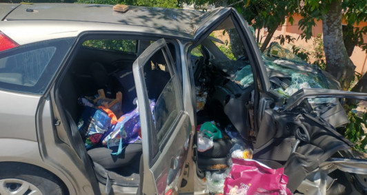 Local do acidente que vitimou me e filha