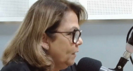 Naira Peçanha, presidente da Apape no Folha no Ar