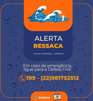 Alerta de ressaca vai at&eacute; quinta-feira 