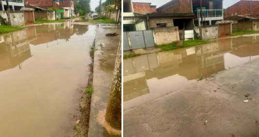 Rua Projetada A, na Pecuria alagada