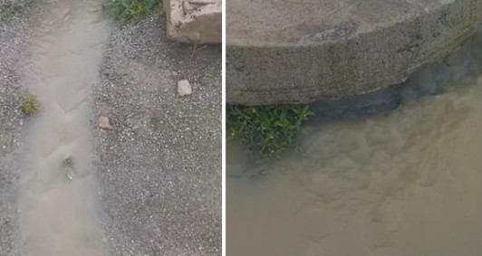 Reservatrios transbordam esgotos em via pblica na Vila Menezes