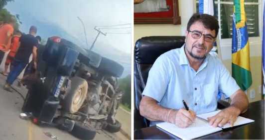 Ap&oacute;s o acidente, Marcelo Batista foi levado ao Pronto Atendimento de Carapebus