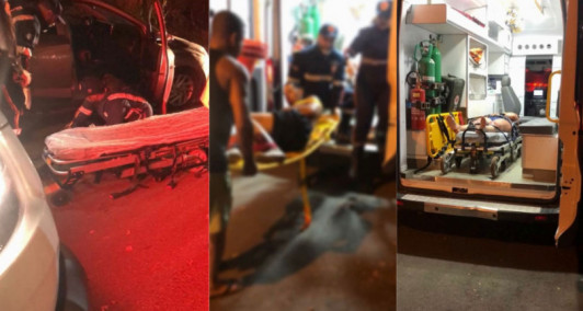 Casal foi socorrido em estado grave