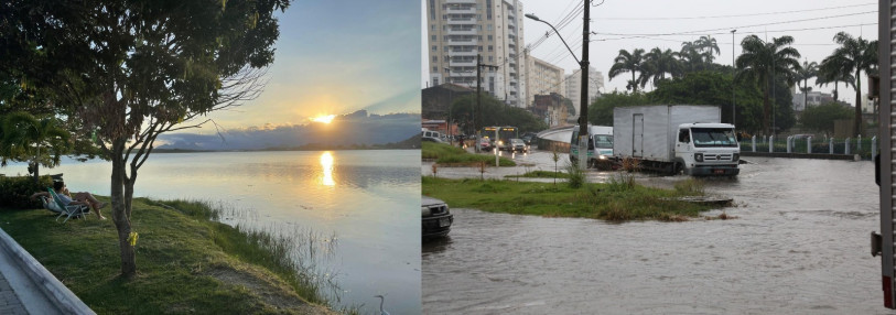Lagoa de Imboacica, em Maca&eacute; e alagamento em Campos dos Goytacazes.