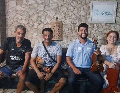 Toninho Shita, Marcello Miranda, Whiverson Moreira e Ester Muguet que v&atilde;o participar da apresenta&ccedil;&atilde;o carnavalesca