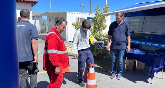 Atividades no Heliporto Farol de S�o Tom� (Fotos: Divulga��o)