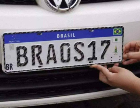 A placa no modelo Mercosul come&ccedil;ou a ser implantada em 2018