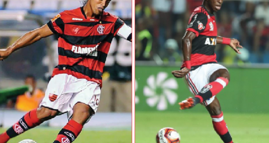 Ronaldinho Gacho e Vinicius Jnior j foram protagonistas em ttulos do Fla sobre o adversrio