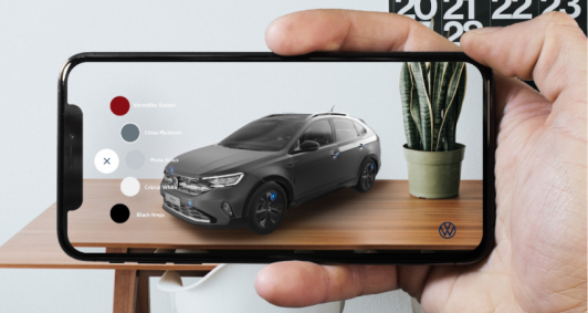 Aplicativo permite ver novo carro em miniatura ou tamanho real