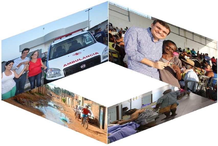 Secretário Fábio Ribeiro entrega ambulância alugada e secretário Thiago Ferrugem entrega Vale Cheque Cidadão