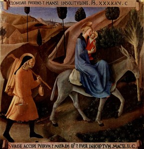A Fuga para o Egito Tela de Fra Angelico
