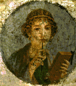 Afresco da poeta grega Safo