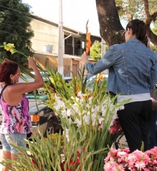 Alm do comrcio formal de flores, cidade tambm recebe os ambulantes do perodo