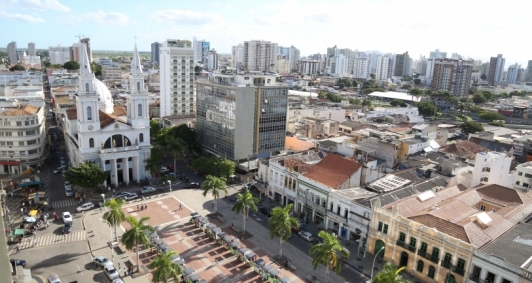 Vista aérea da cidade de Campos