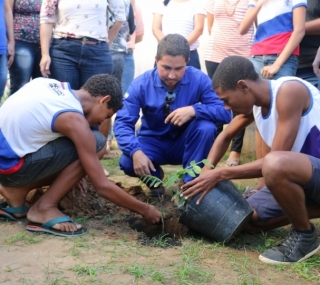 Plantio de mudas em SJB