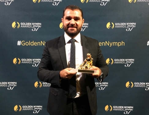 Marcelo Cosme, rep&oacute;rter da GloboNews, durante cerim&ocirc;nia do 57&ordm; Festival de Televis&atilde;o de Monte-Carlo