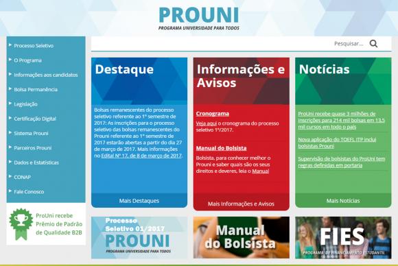 Site do ProUni