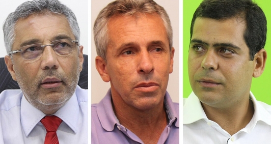 Deputados Geraldo Pudim, Gil Vianna e Bruno Dauaire