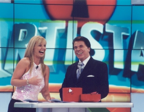 Silvio Santos e Alessandra Scatena